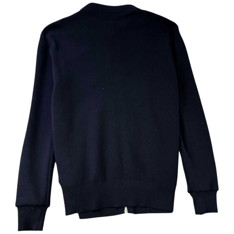 Men's Contrast-Trim Plaque Logo Jacket Navy Size IT 46 / S