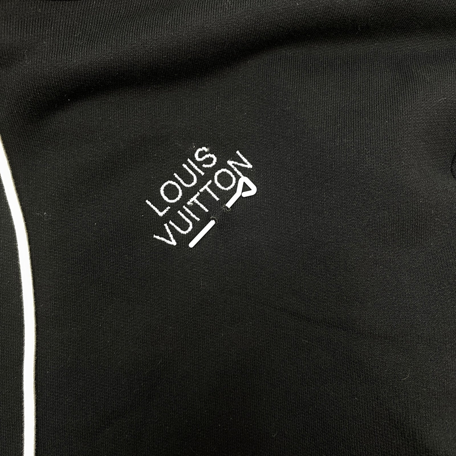 Men's Embroidered Logo Hoodie Black Size L - Photo 5