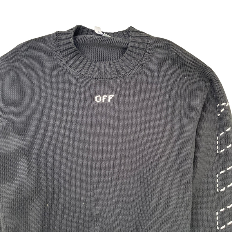 Men's Diagonal Arrows Sweatshirt Black Size M