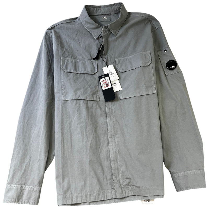 Men's Lens Gabard OverShirt Grey Size XXXL
