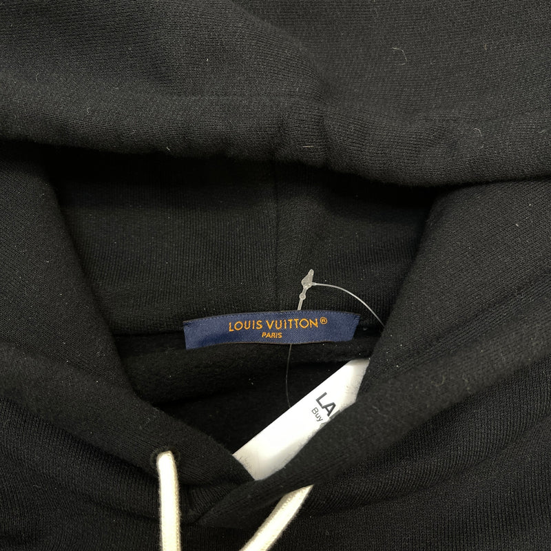 Men's Embroidered Logo Hoodie Black Size L