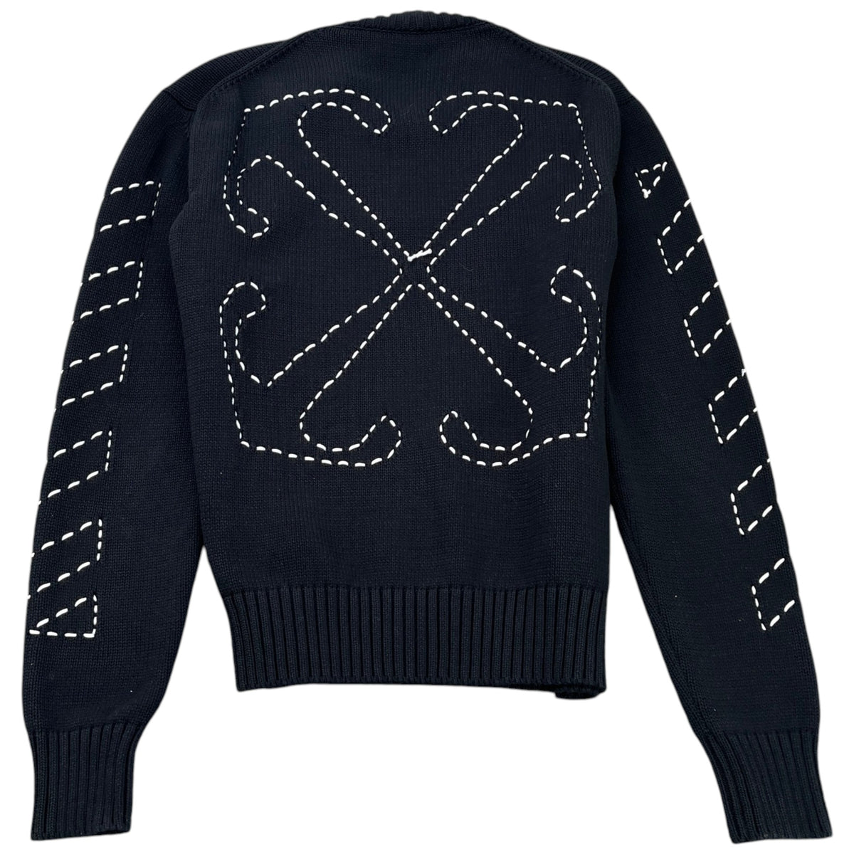 Men's Diagonal Arrows Sweatshirt Black Size M - Photo 2