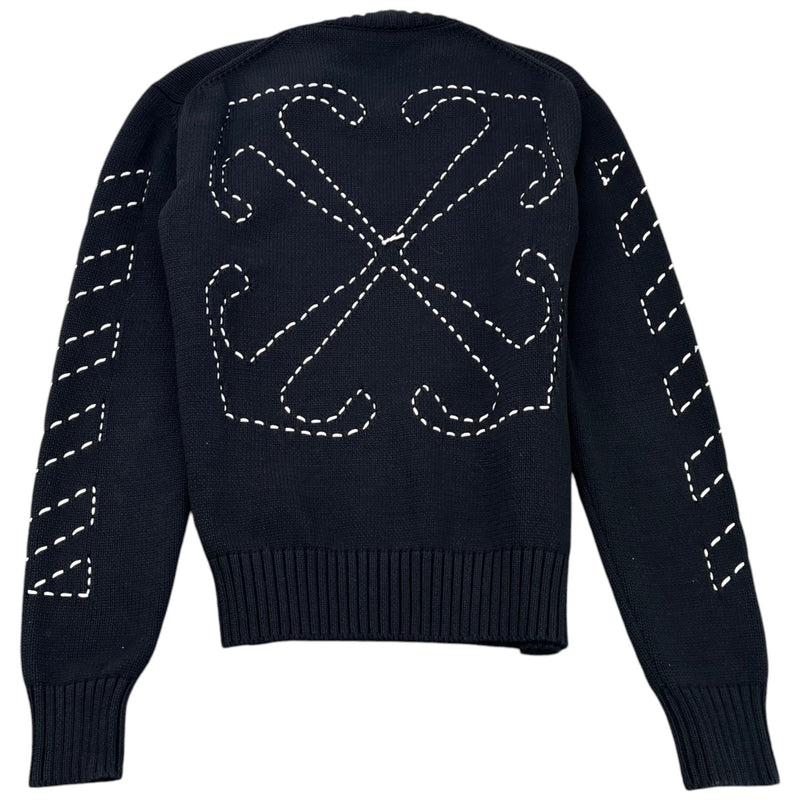 Men's Diagonal Arrows Sweatshirt Black Size M