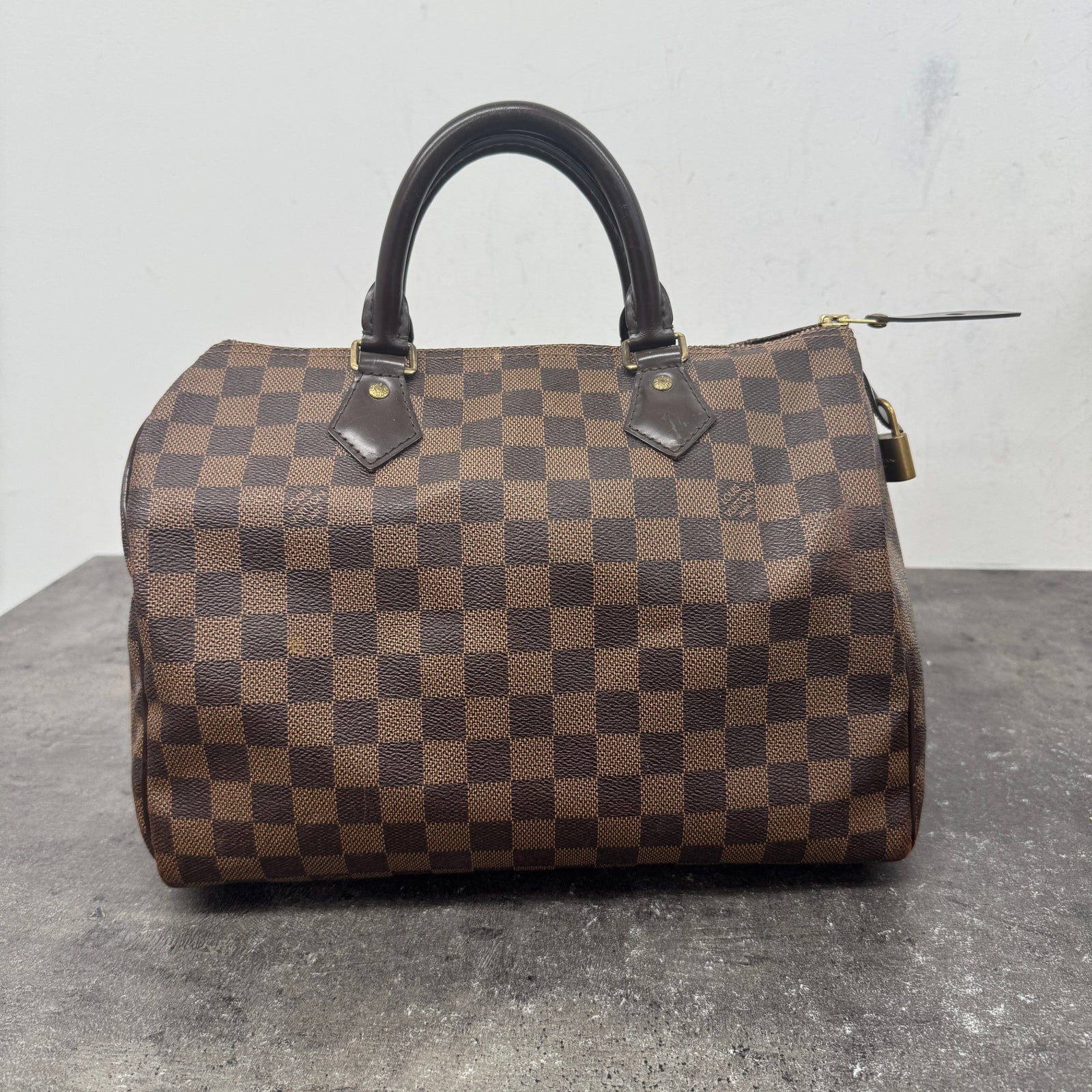 Women's Damier Ebene Speedy 30 Bag Brown - Photo 14