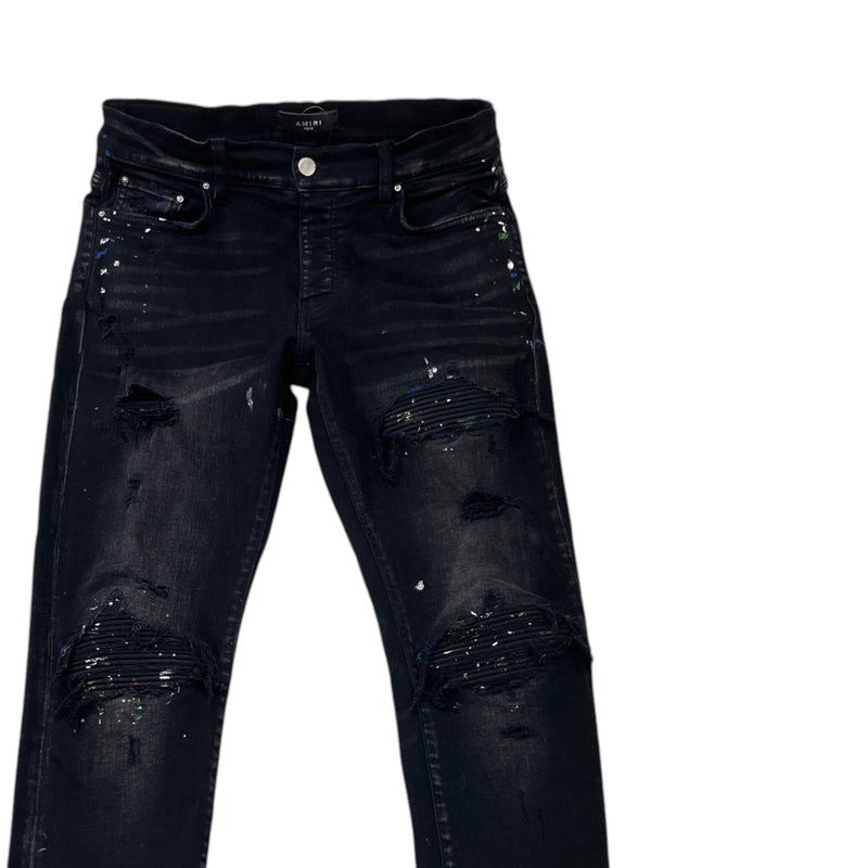 Men's Paint Splatter MX1 Jeans Black Size M / W32