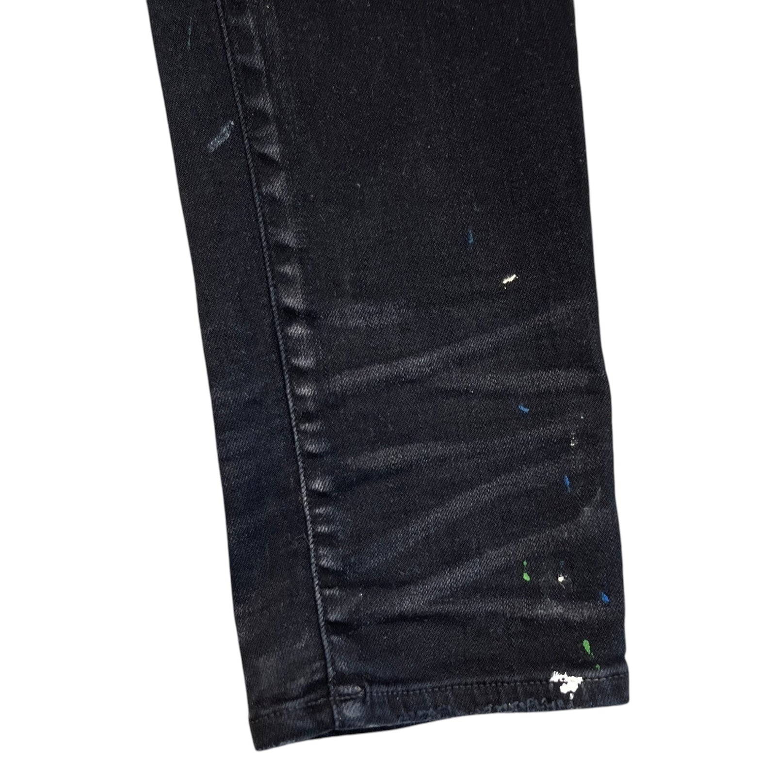 Men's Paint Splatter MX1 Jeans Black Size M / W32 - Photo 5