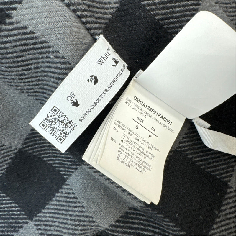 Men's Outline Arrows Flannel OverShirt Black Size S