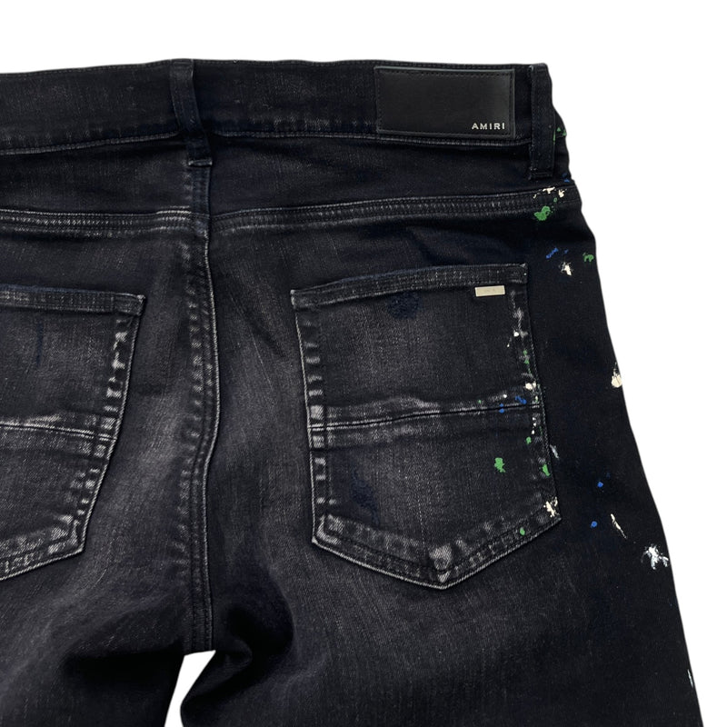 Men's Paint Splatter MX1 Jeans Black Size M / W32