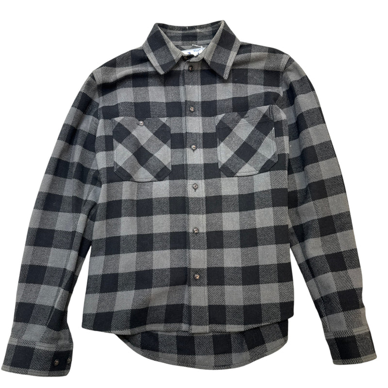 Men's Outline Arrows Flannel OverShirt Black Size S