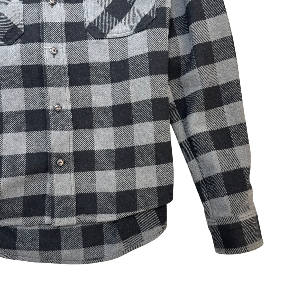 Men's Outline Arrows Flannel OverShirt Black Size S - Photo 4