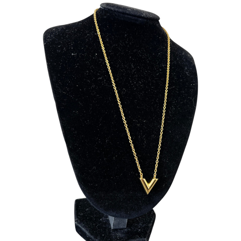 Women's Essential V Necklace Gold