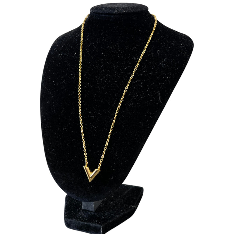 Women's Essential V Necklace Gold