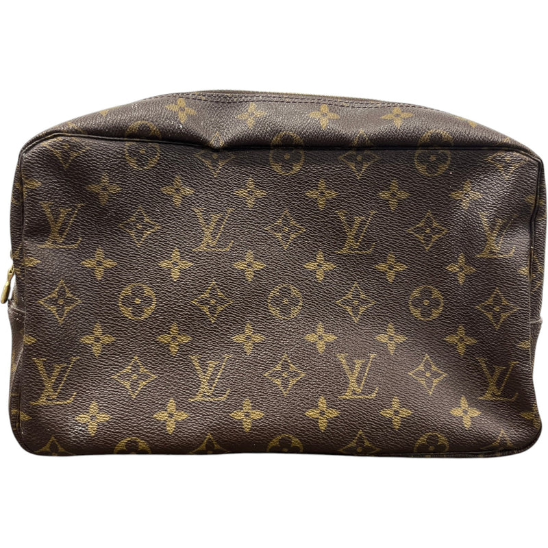 Women's M47522 Monogram Trousse Toilette 28 Pouch Brown