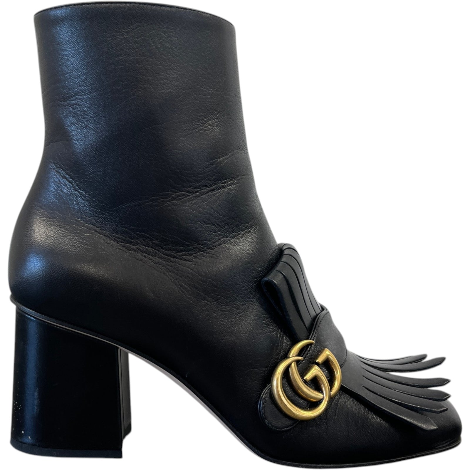 Women's Gg Marmont Ankle Boots Black Size EU 40 / UK 7 - Photo 1