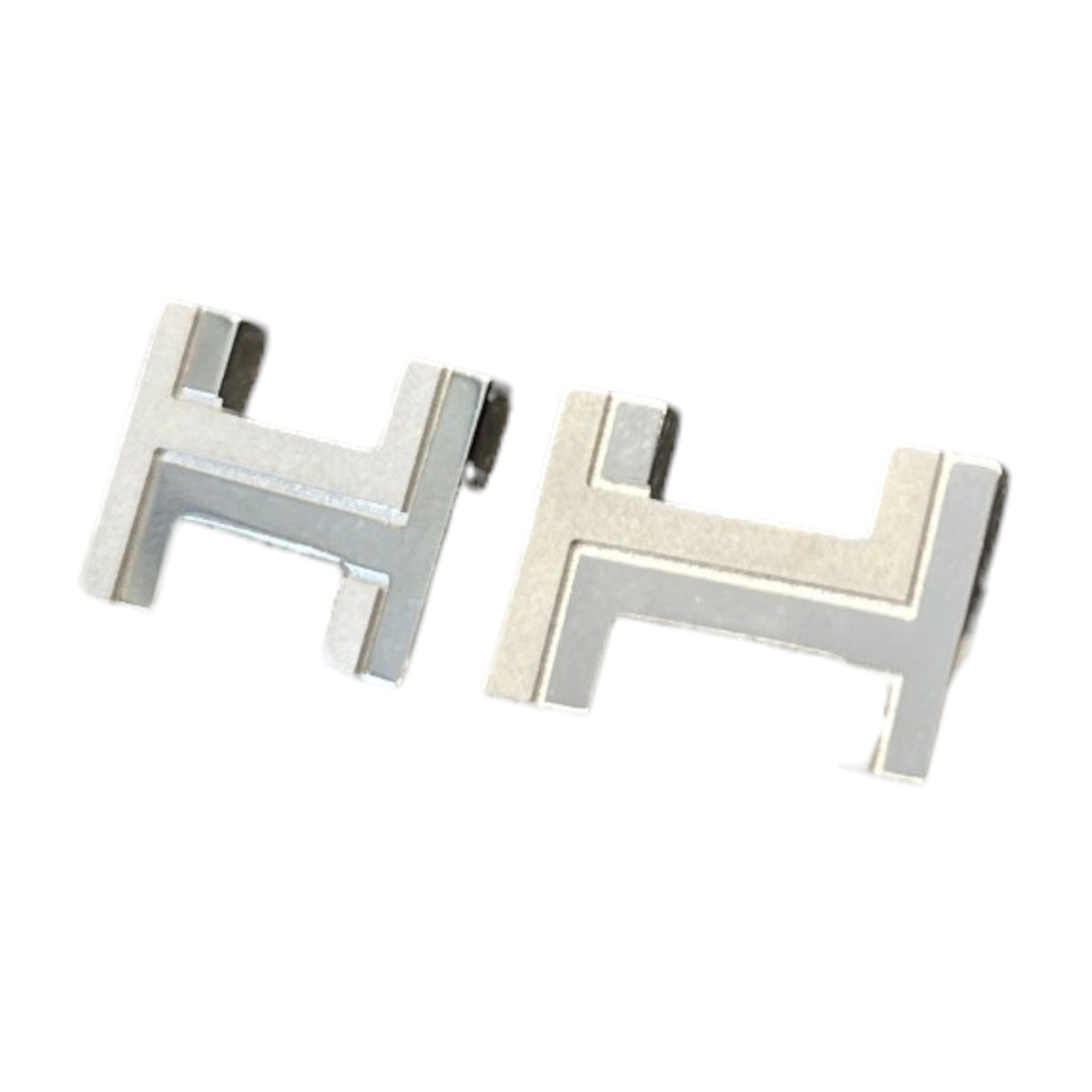 Men's H Au Carré Cufflinks Silver - Photo 4