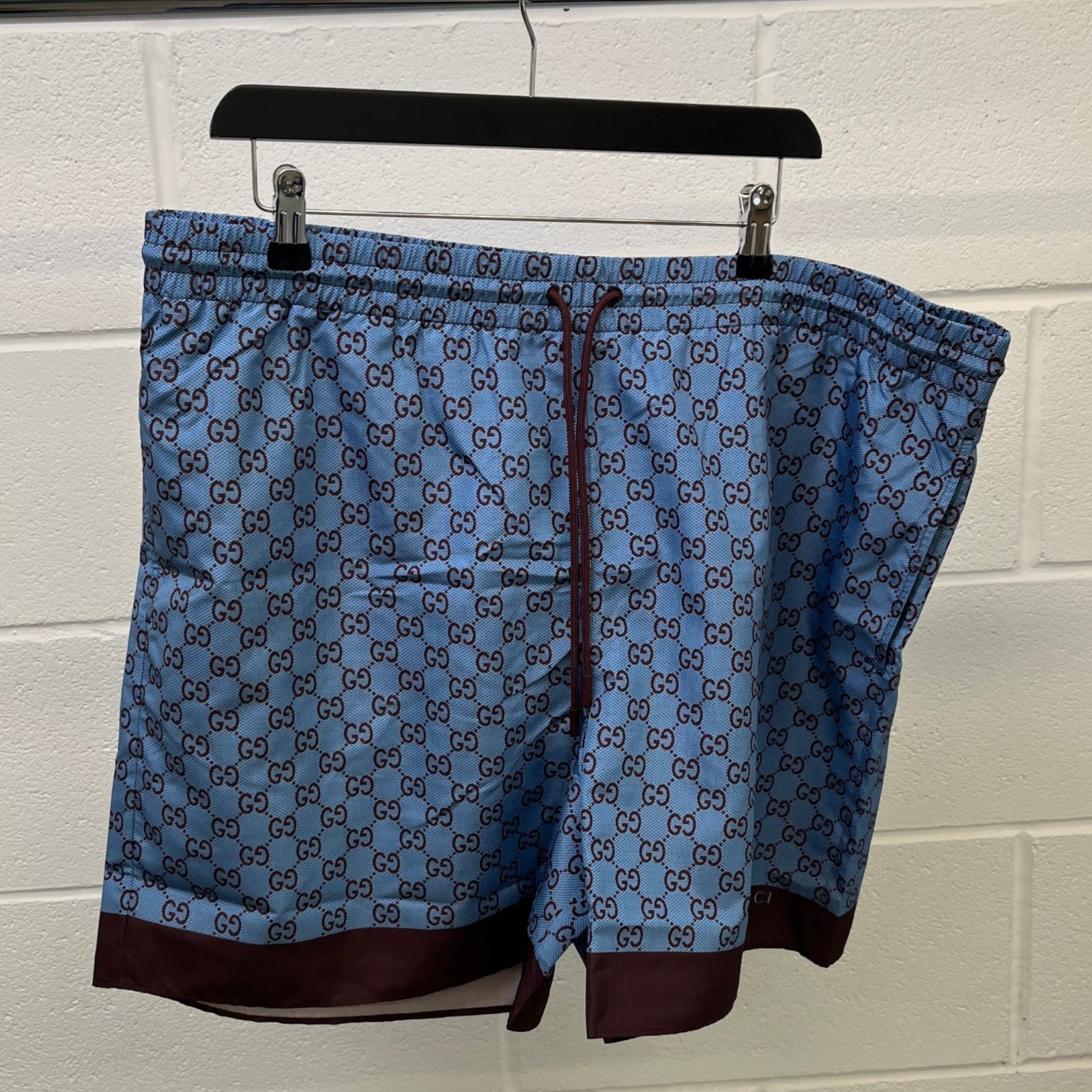 Men's Gg Monogram Swim Shorts Blue Size XXXL - Photo 6