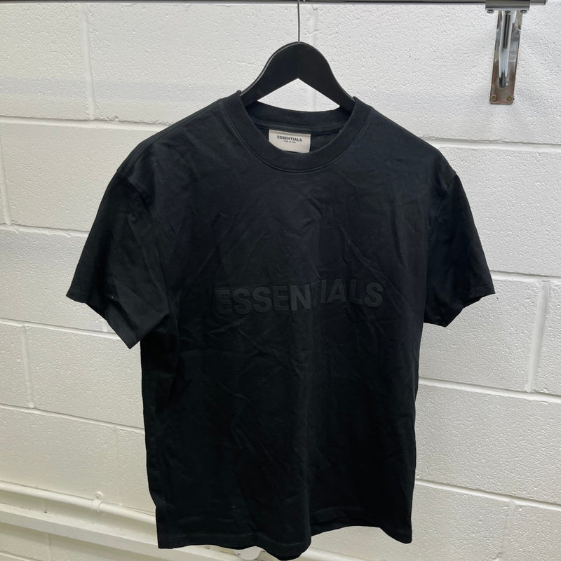 Men's Logo Print T-Shirt Black Size XXS