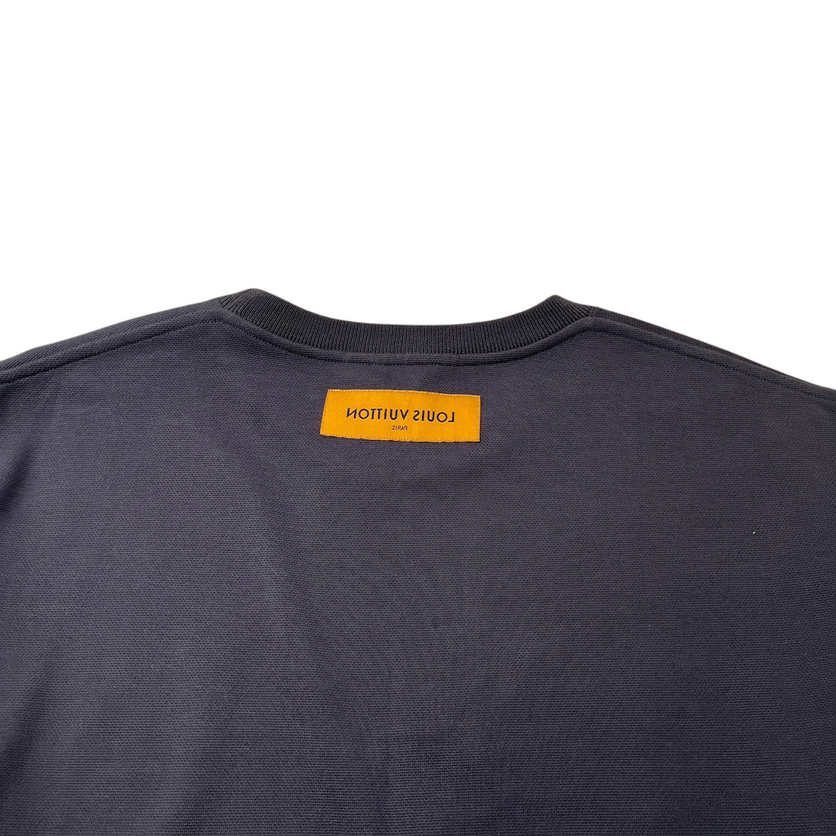 Men's Vegetal Lace Embroidery T-Shirt Charcoal Size XXL - Photo 6