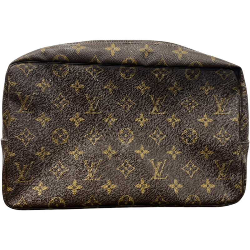 Women's M47522 Monogram Trousse Toilette 28 Pouch Brown