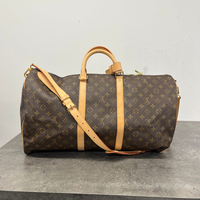 Women's Monogram Keepall 55 Travel Bag Brown