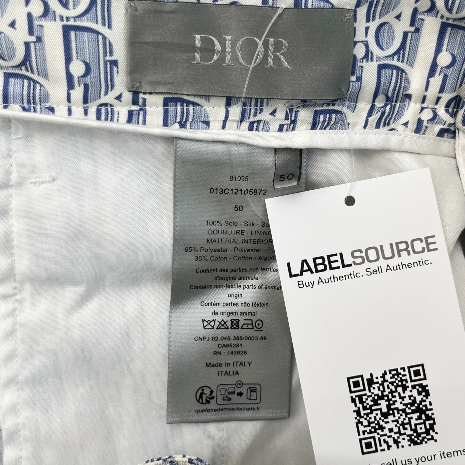 Men's Oblique Shorts Blue Size L / W34 - Photo 7