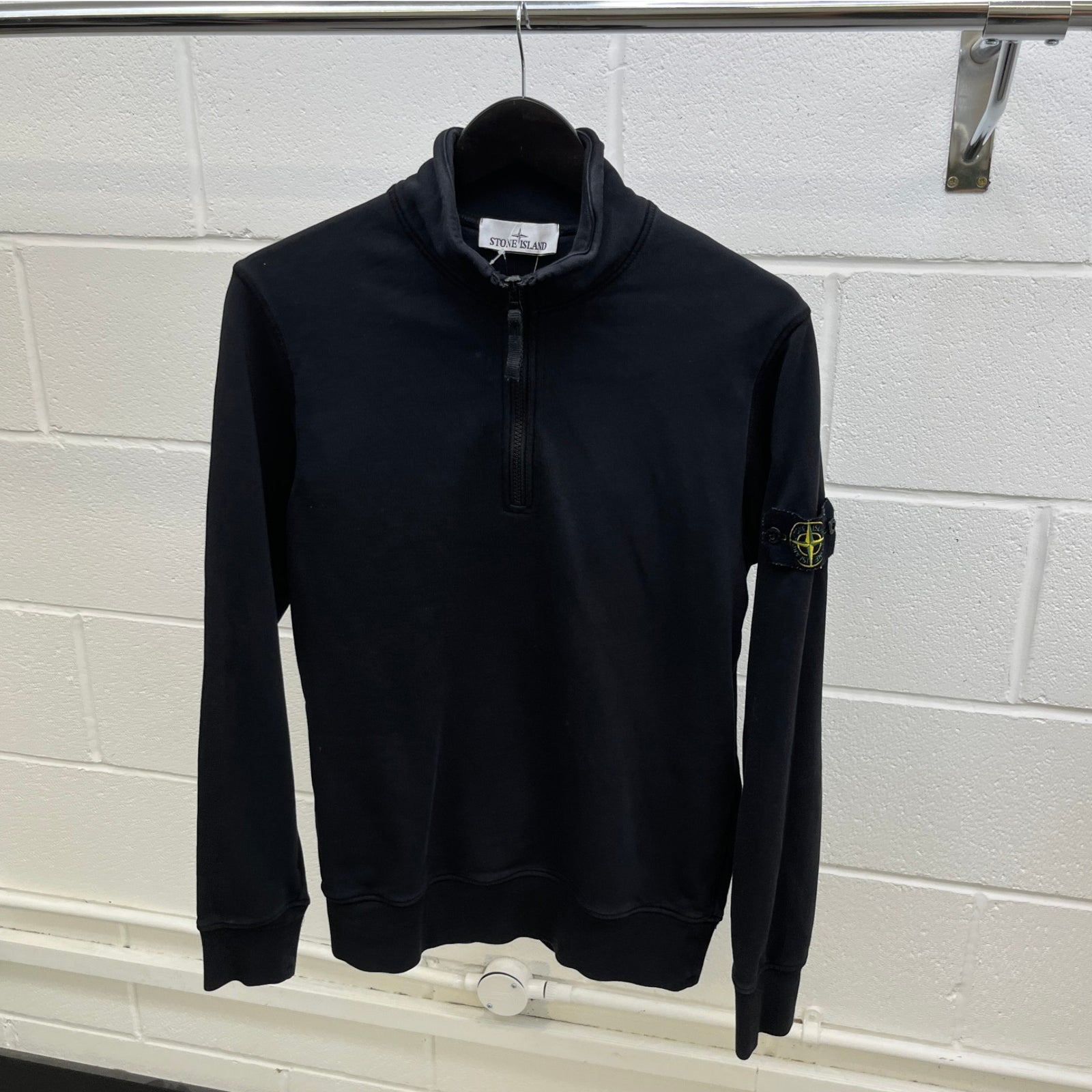 Men's Applique Logo Sweatshirt Black Size S - Photo 9