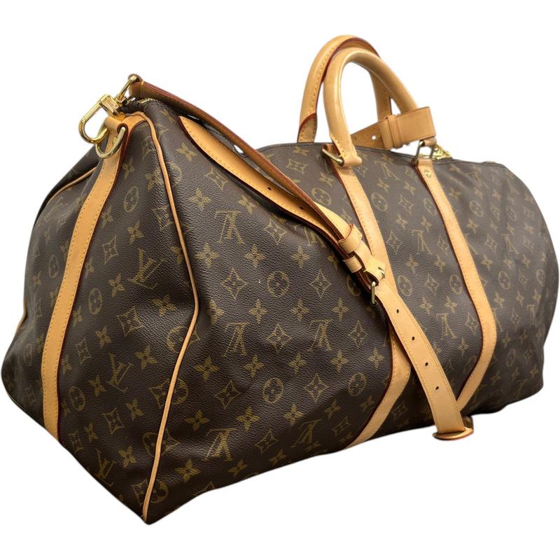 Women's Monogram Keepall 55 Travel Bag Brown