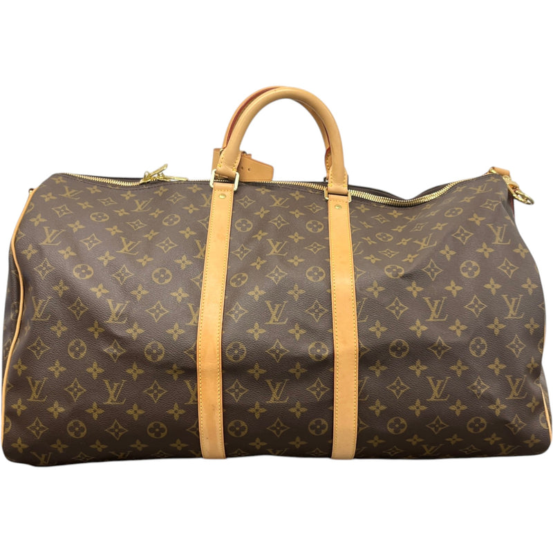 Women's Monogram Keepall 55 Travel Bag Brown