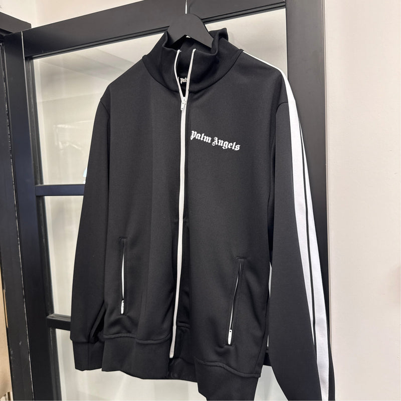 Men's Logo Print Track Jacket Black Size XXL