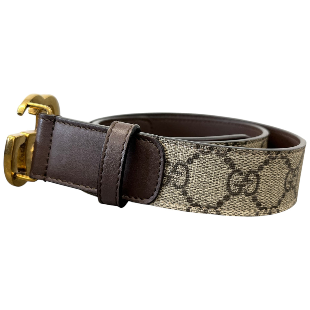 Women's GG Marmont Belt Beige Size W28 - Photo 4