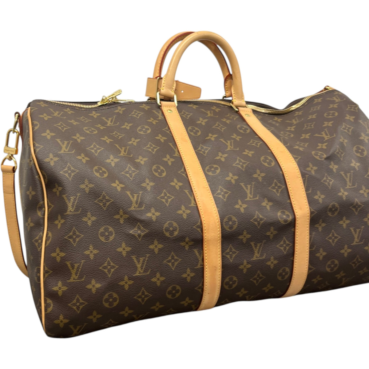 Women's Monogram Keepall 55 Travel Bag Brown - Photo 6