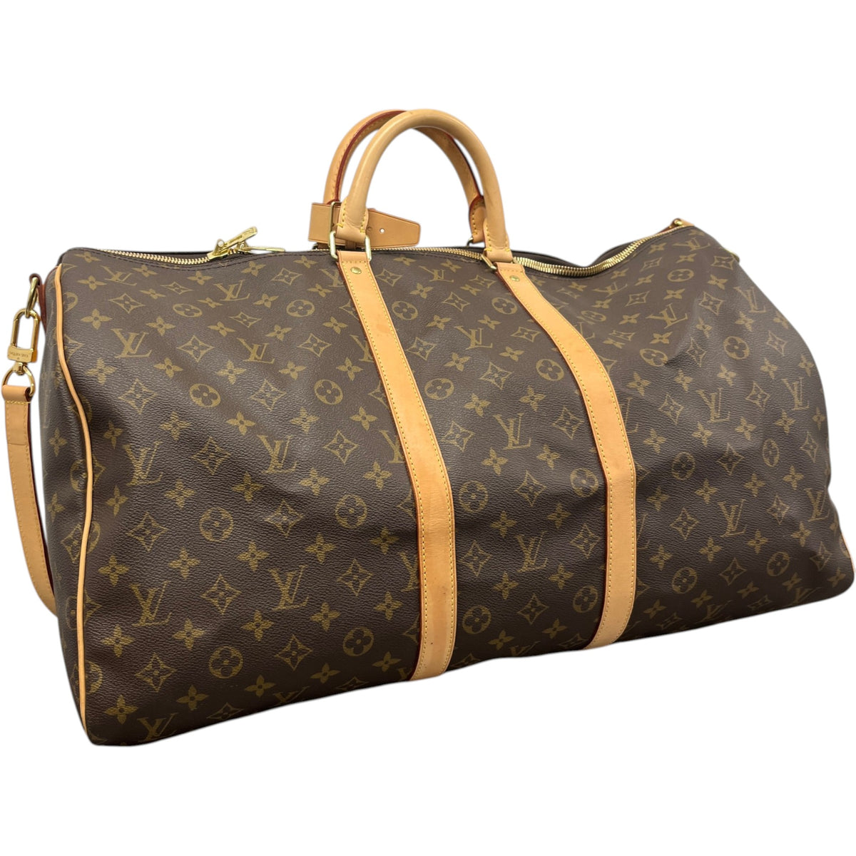 Women's Monogram Keepall 55 Travel Bag Brown - Photo 7