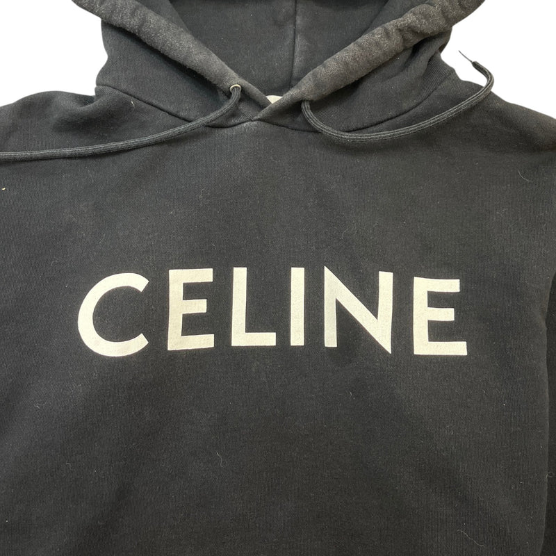 Men's Logo Print Hoodie Black Size L