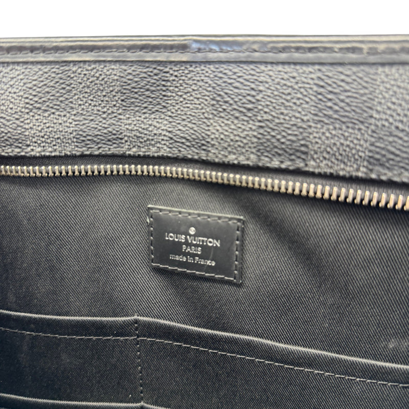 Men's Damier Graphite Tadao PM Briefcase Black