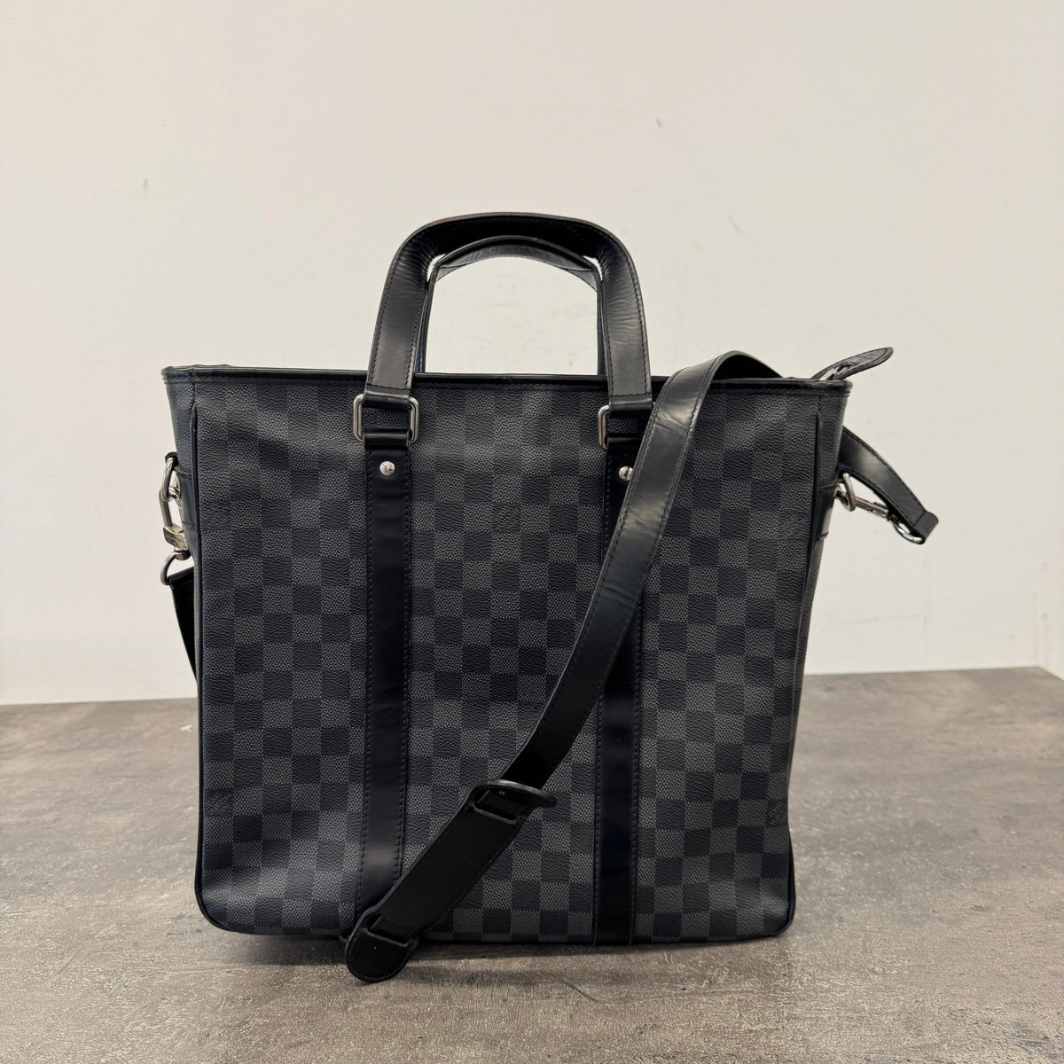 Men's Damier Graphite Tadao PM Briefcase Black - Photo 14