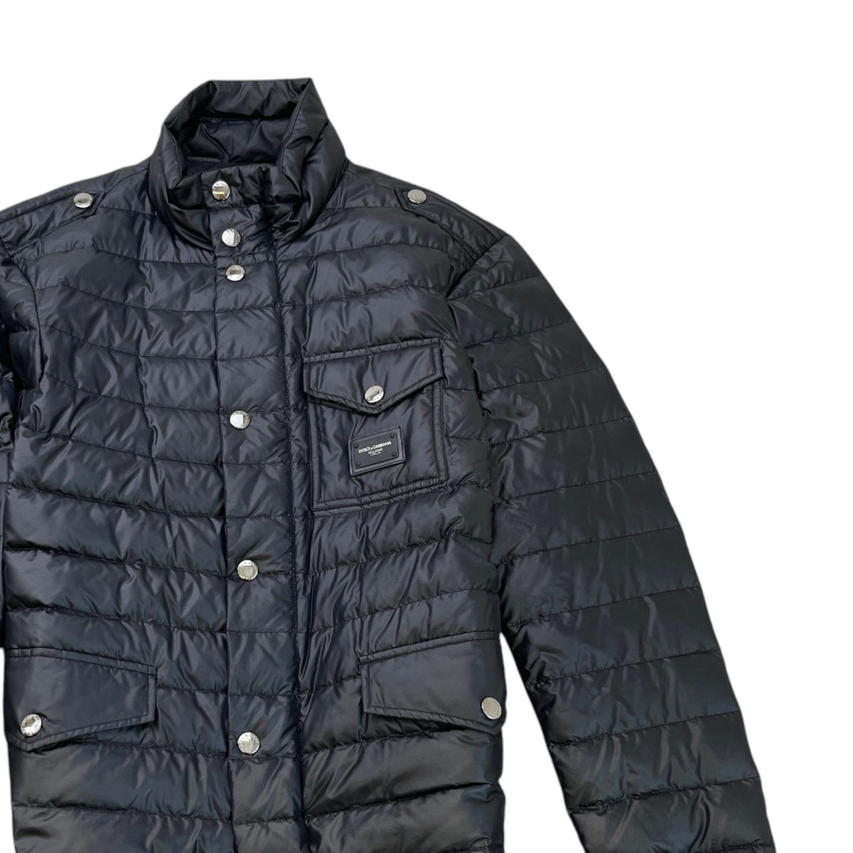 Men's Plaque Logo Down Jacket Black Size S - Photo 3