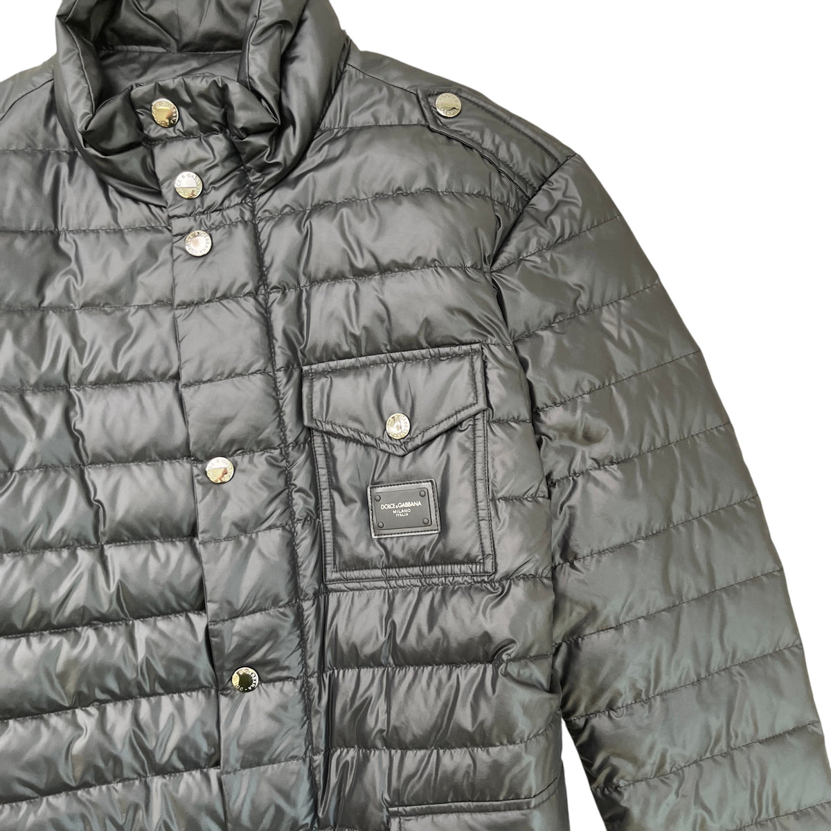 Men's Plaque Logo Down Jacket Black Size S - Photo 5