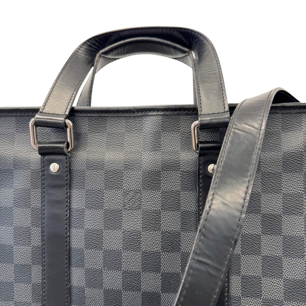 Men's Damier Graphite Tadao PM Briefcase Black - Photo 10
