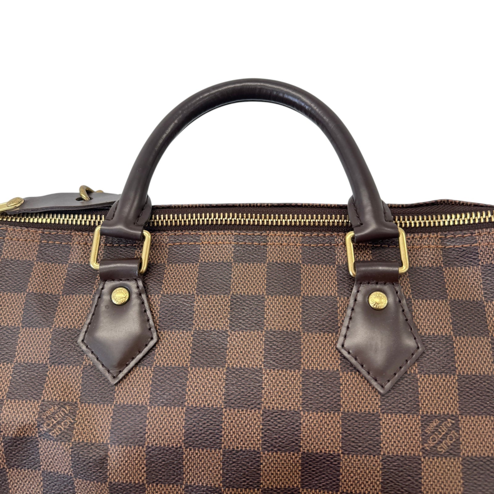 Women's Damier Ebene Speedy 30 Bag Brown - Photo 6