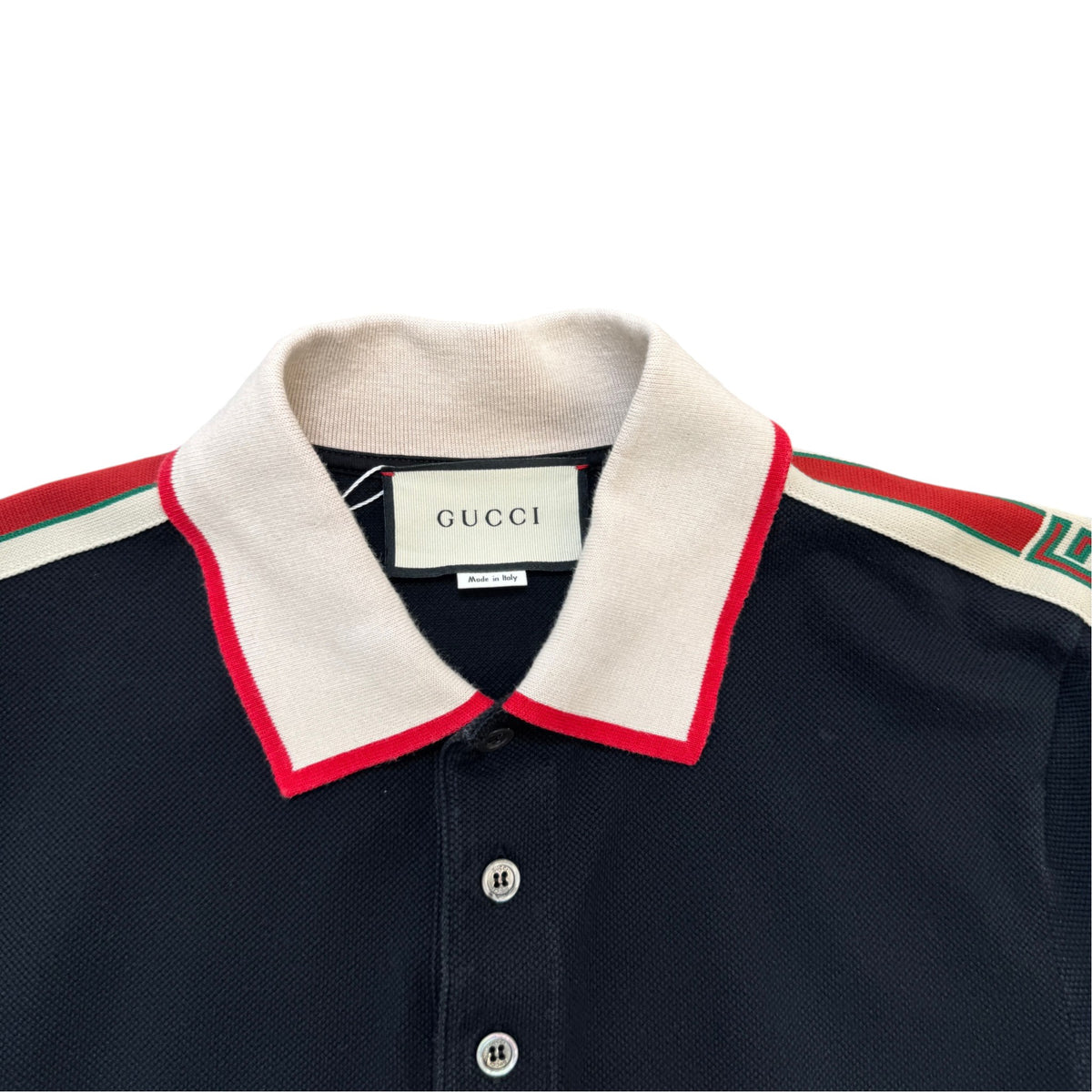 Men's Taped Logo Polo Shirt Black Size M - Photo 3