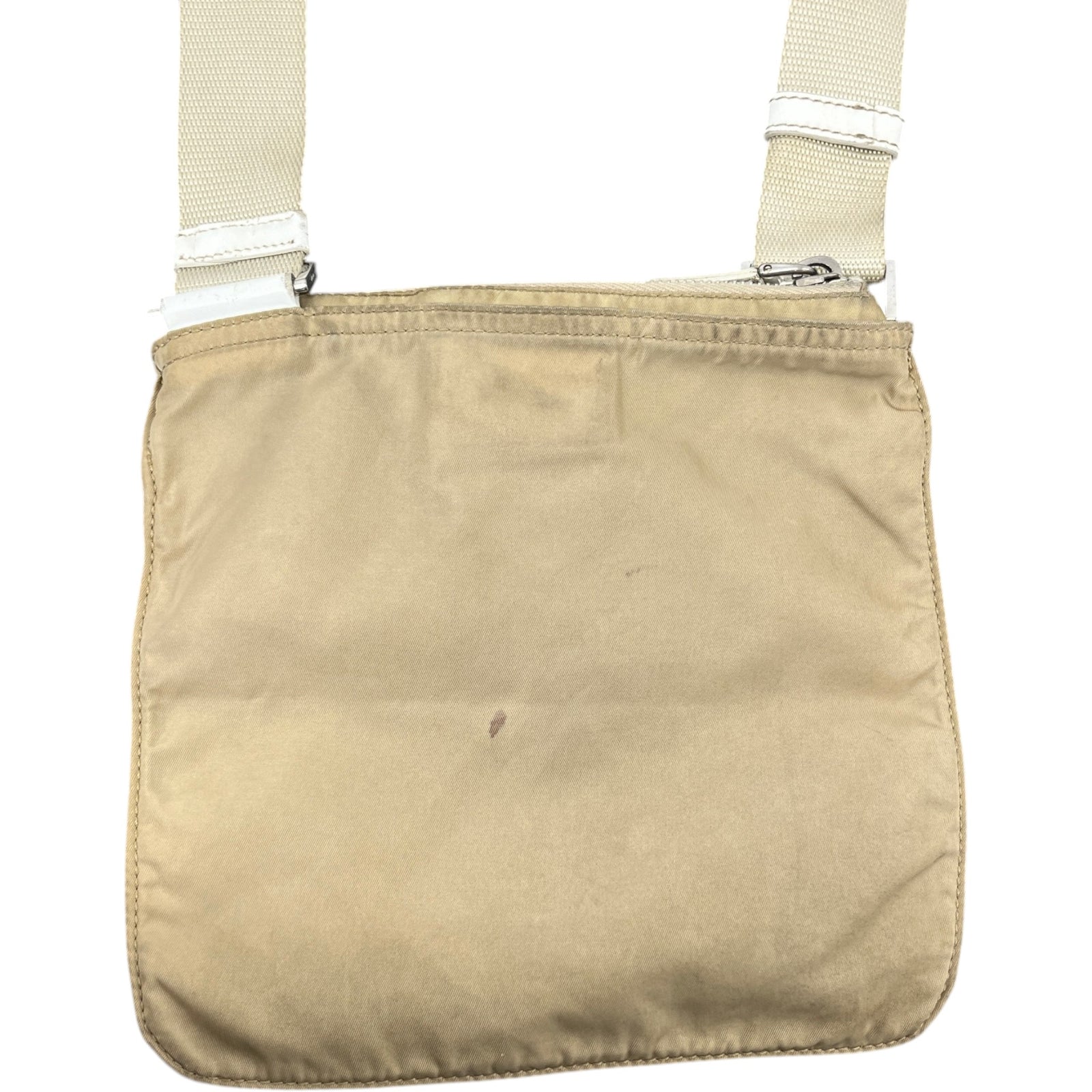 Men's Plaque Logo Messenger Bag Beige - Photo 6