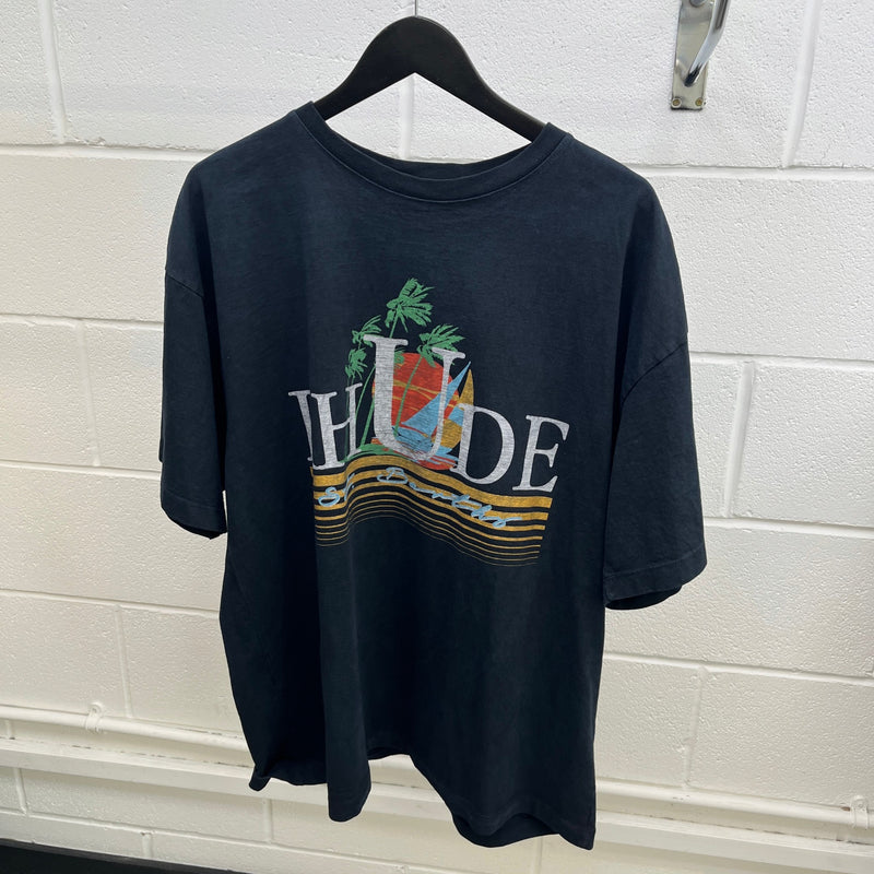 Men's Tropics Tee T-Shirt Navy Size L