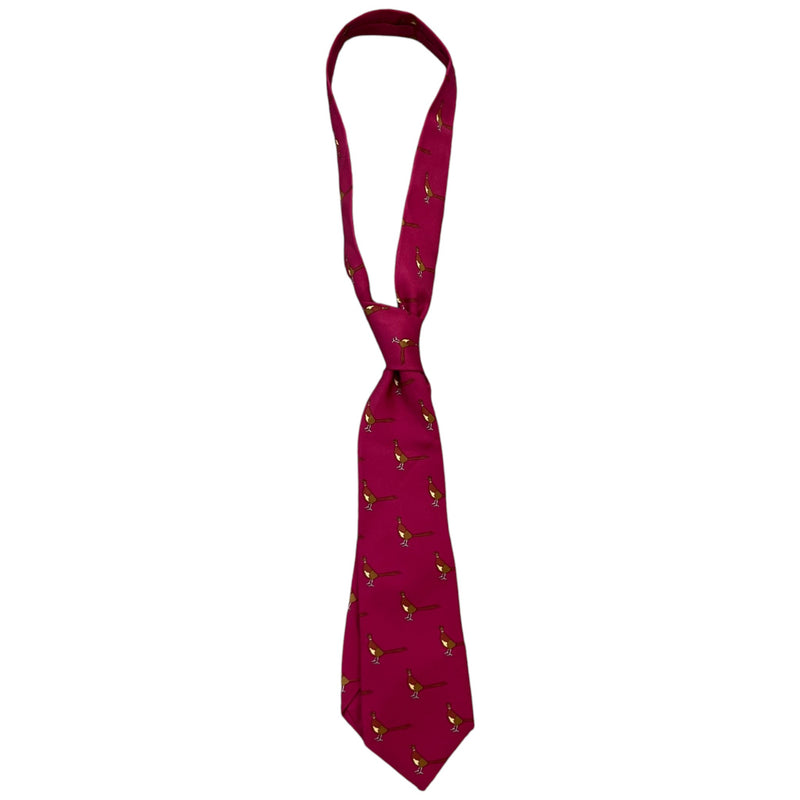 Men's Pheasant Print Tie Pink