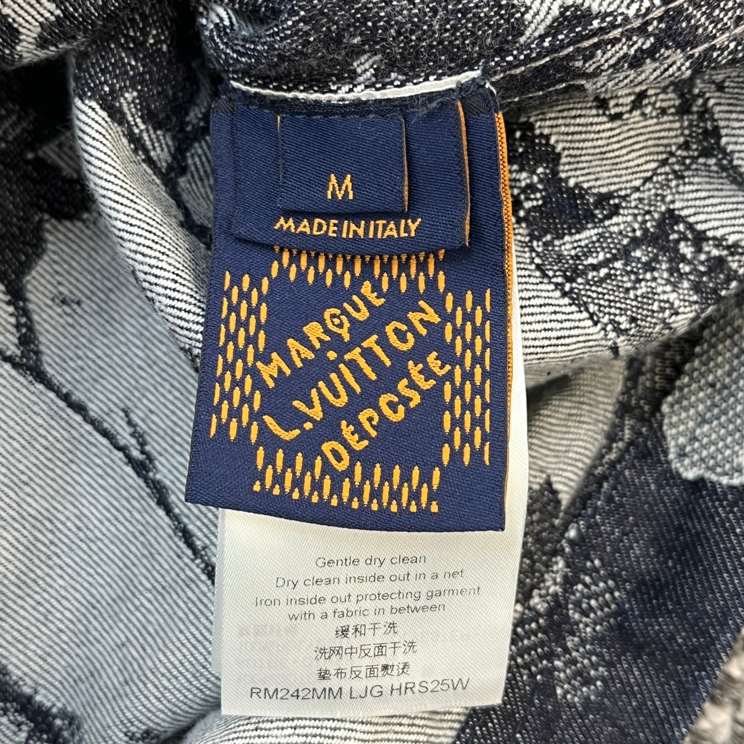 Men's Monogram Foliage Jacquard Short Sleeve Shirt Black Size M - Photo 7