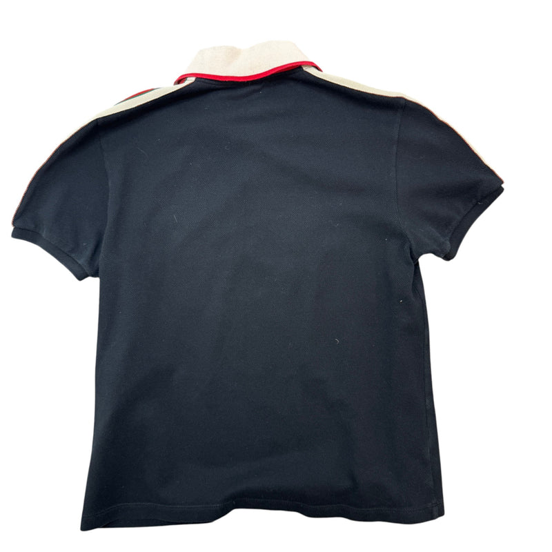 Men's Taped Logo Polo Shirt Black Size M
