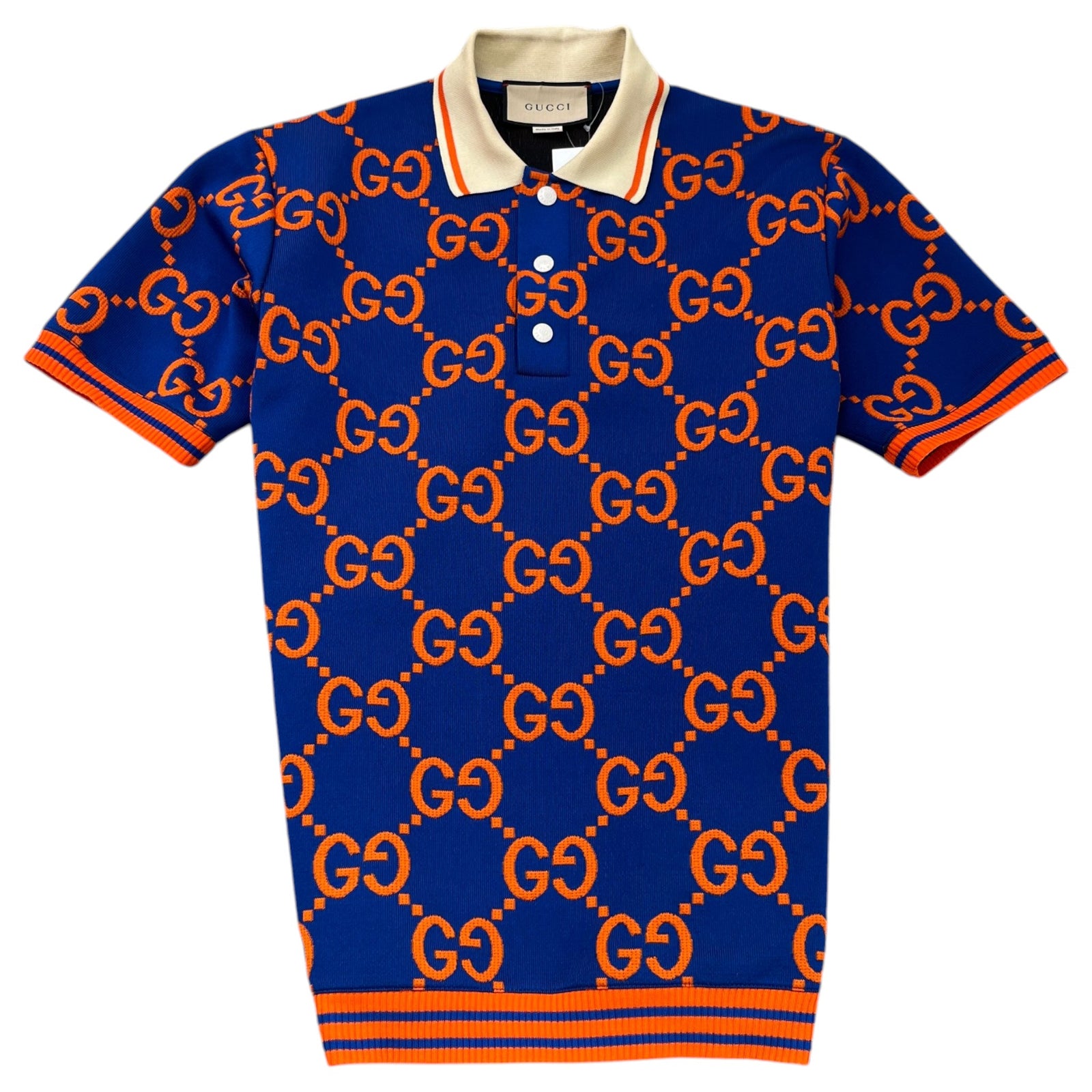 Men's GG Supreme Polo Shirt Navy Size XS - Photo 1