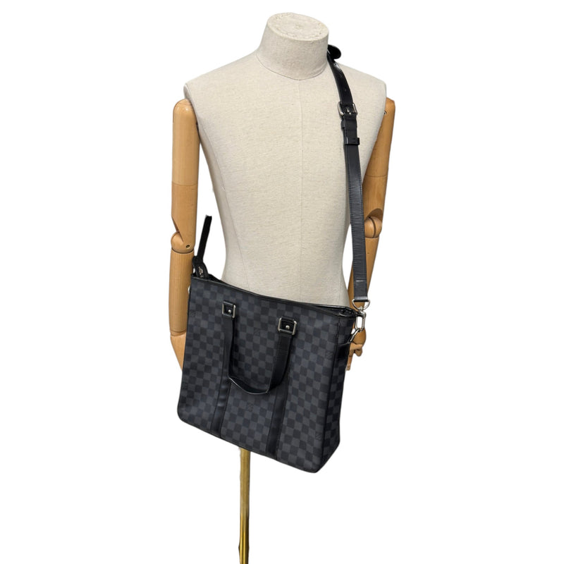 Men's Damier Graphite Tadao PM Briefcase Black