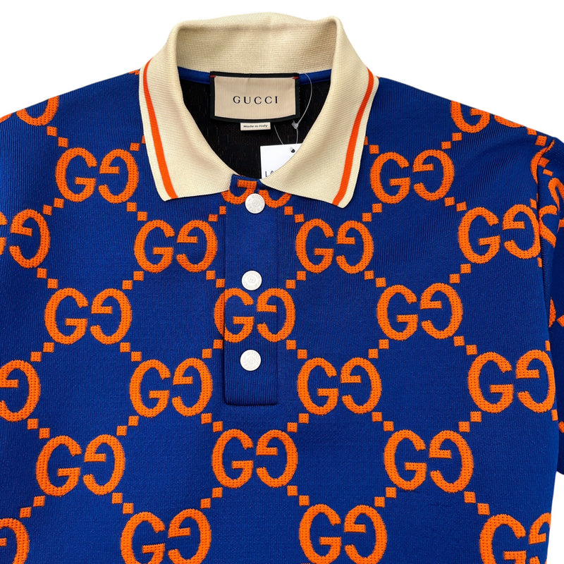 Men's GG Supreme Polo Shirt Navy Size XS