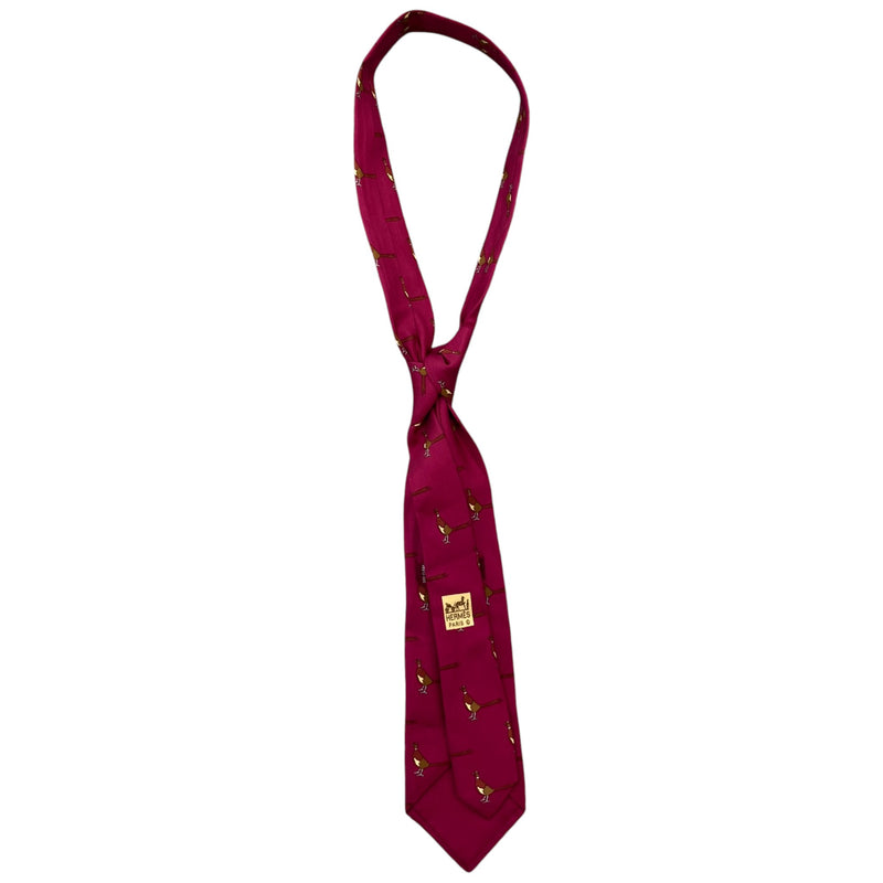 Men's Pheasant Print Tie Pink