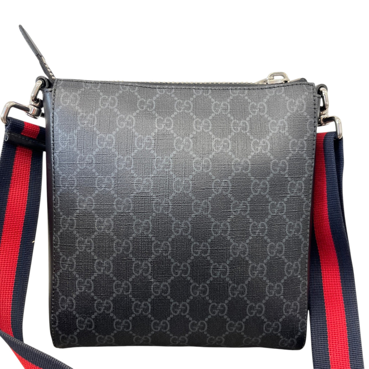 Men's GG Supreme Messenger Bag Black - Photo 3